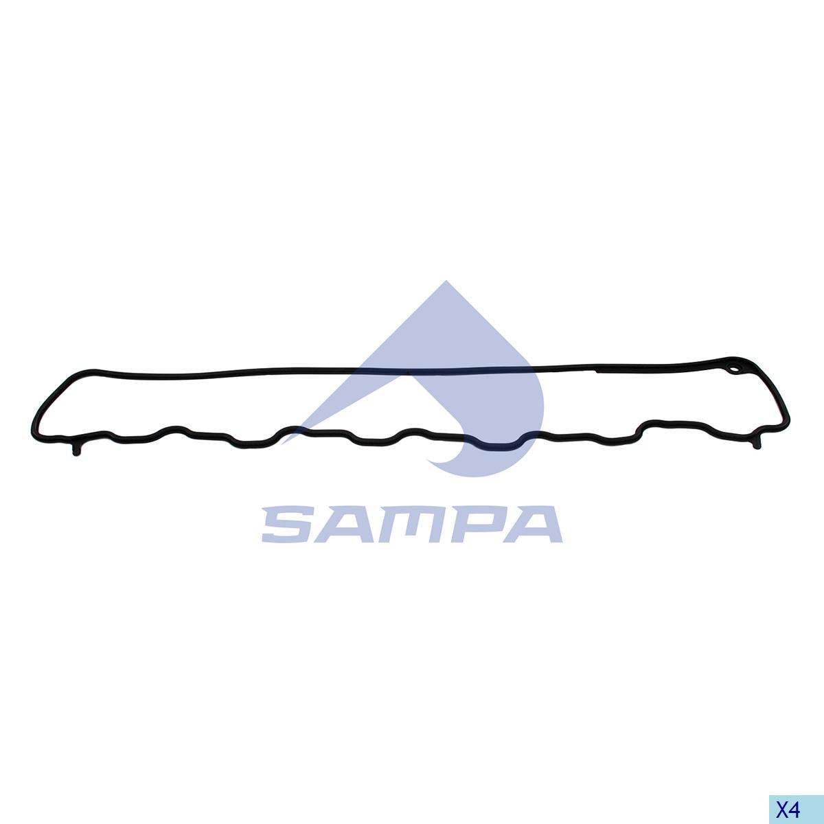 Прокладка клапанной крышки 204.405 (под алюминиевую крышку) МАЗ дв. OM906 Sampa