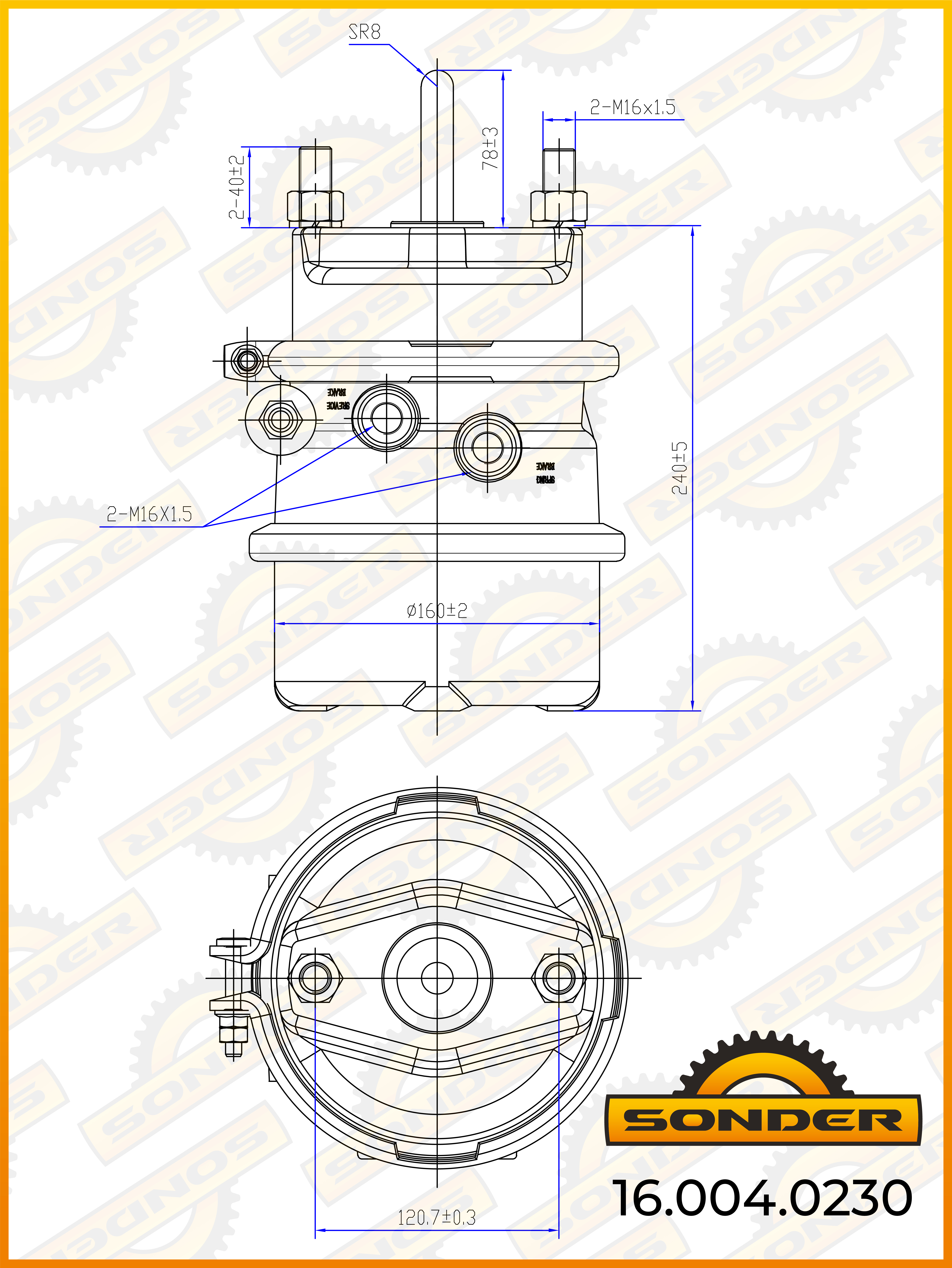 Энергоаккумулятор тип 16/24 16.004.0230 МАЗ-206 Sonder
