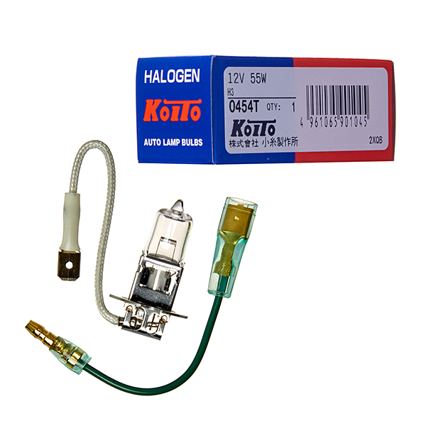 Автолампа 12V Н3 55W с проводком 0454T Koito