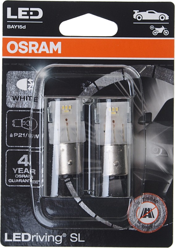 Автолампа 12V P21/5W двухконтактная LED белый 6000K (к-т 2 шт.) 7528DWP-02B Osram