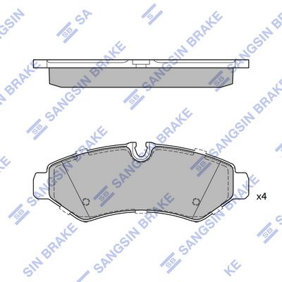 Колодки тормозные задние SP4438 дисковые MB Sprinter Hi-Q