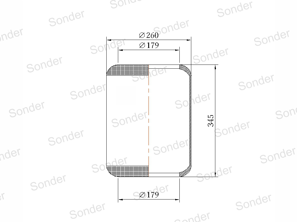 Пневмобаллон 09.003.0109 ф179 мм ЛиАЗ Sonder