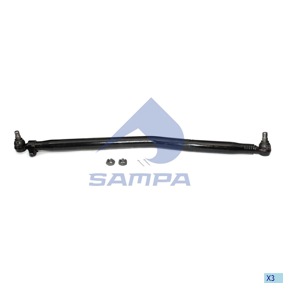 Тяга рулевая продольная 097.767-01 L-1272 мм ГолАЗ Sampa