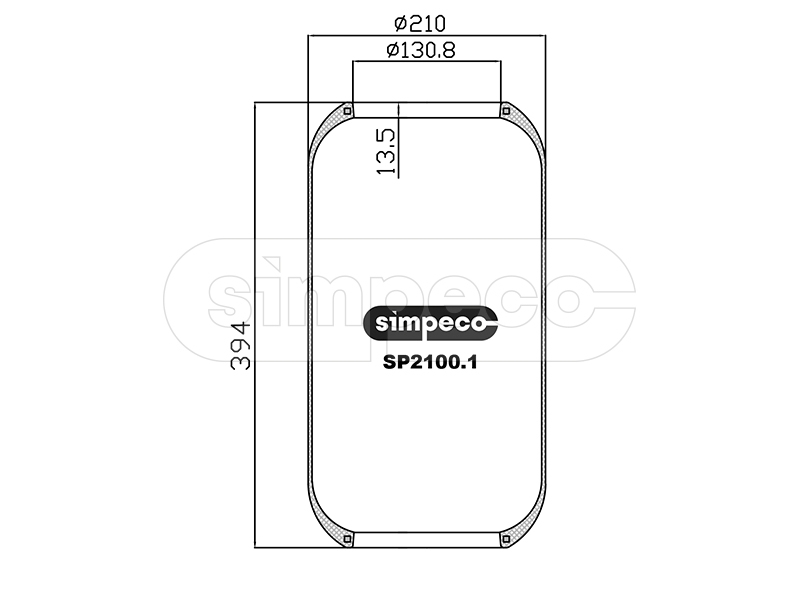 Пневмобаллон SP2100.1011 ф130,8 мм MB Simpeco