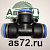 Фитинг тройник PUT16 пластиковый В16 > В16 Г В16